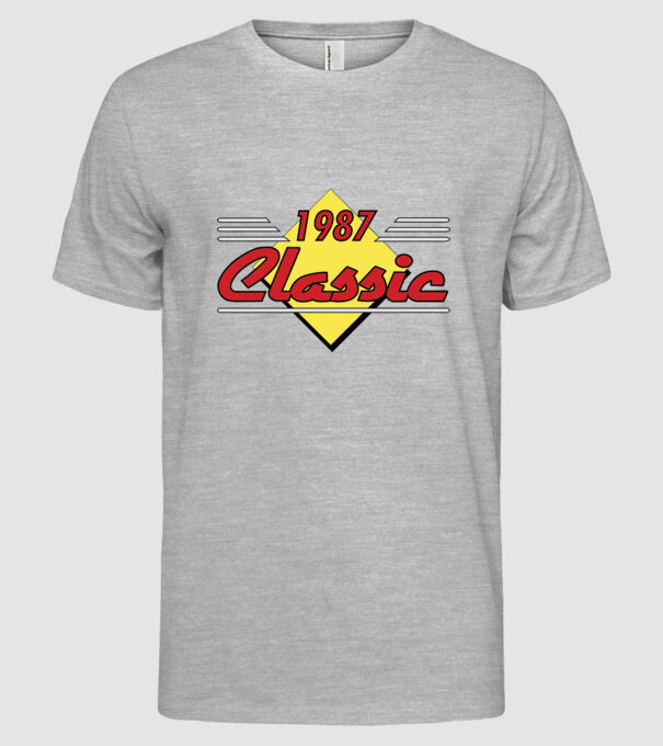 Classic - 1987 model gri pe tricou