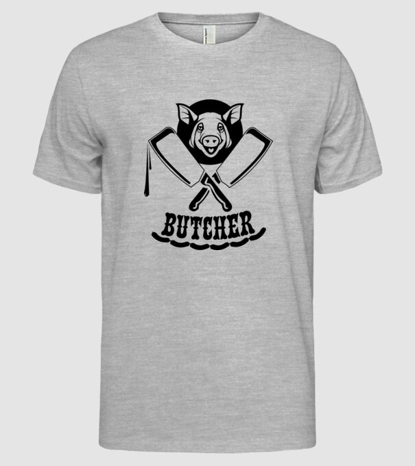 Măcelar model gri pe tricou