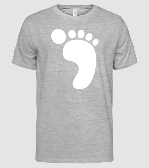 Picior model gri pe tricou