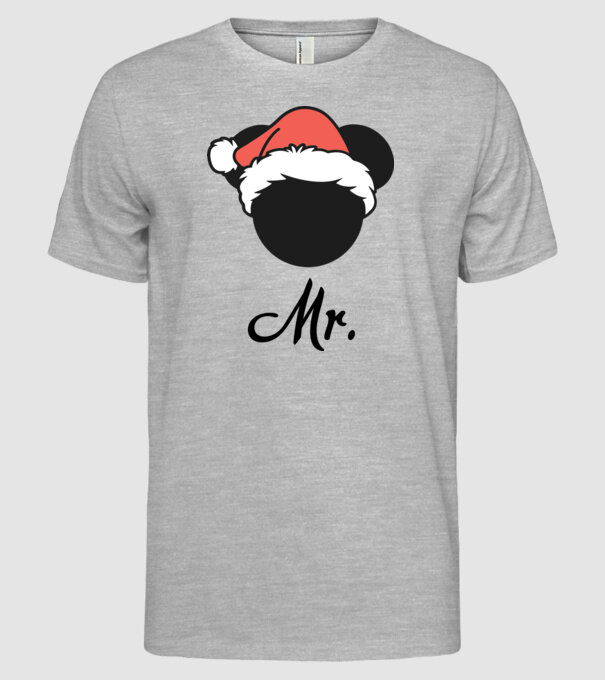 mr christmas model gri pe tricou