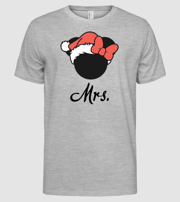 mrs christmas model gri pe tricou