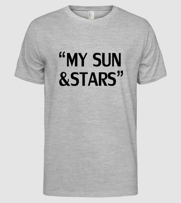 My sun and stars model gri pe tricou
