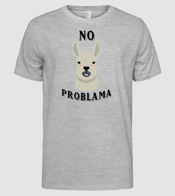 No problama model gri pe tricou