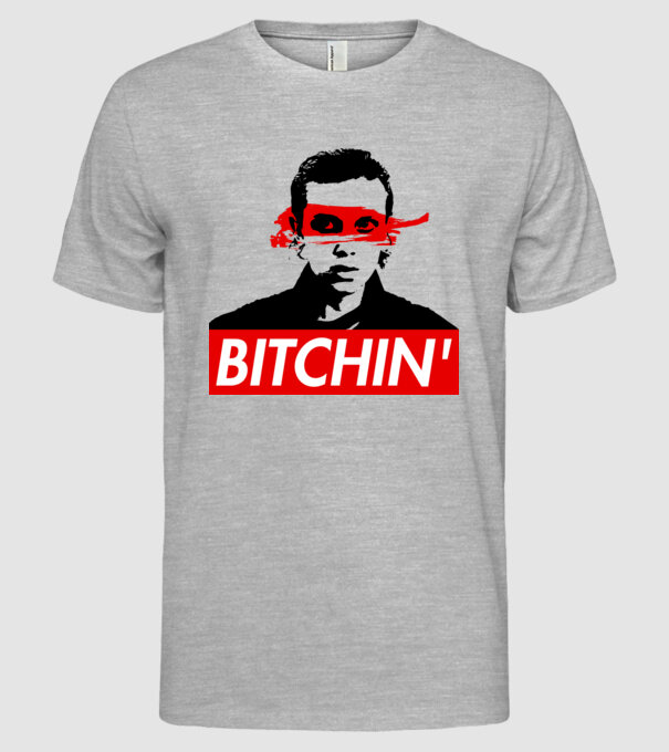 bitchin eleven model gri pe tricou