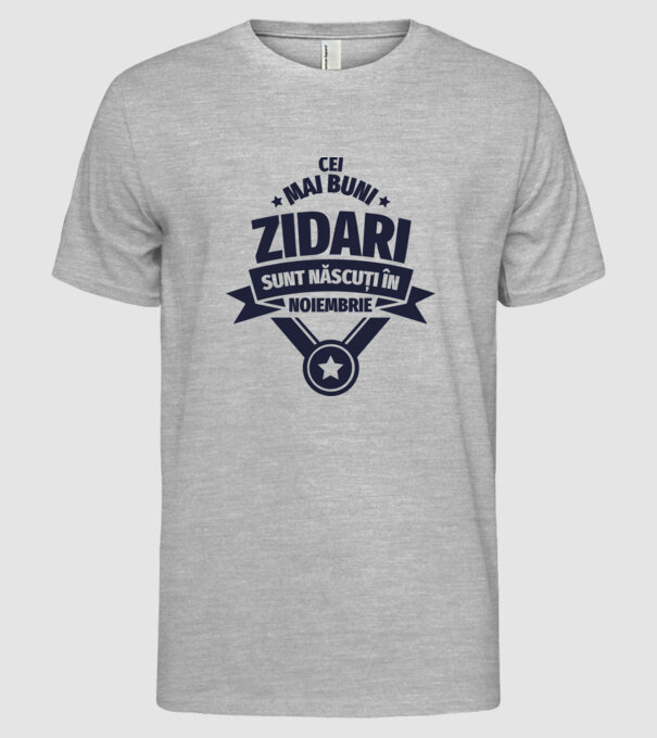 Cei mai buni zidari sunt născuți în Noiembrie model gri pe tricou