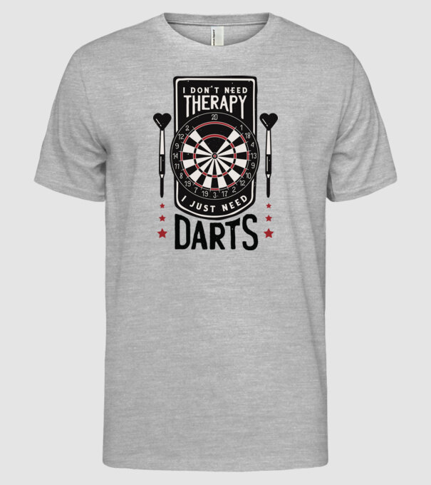 Darts Therapy model gri pe tricou
