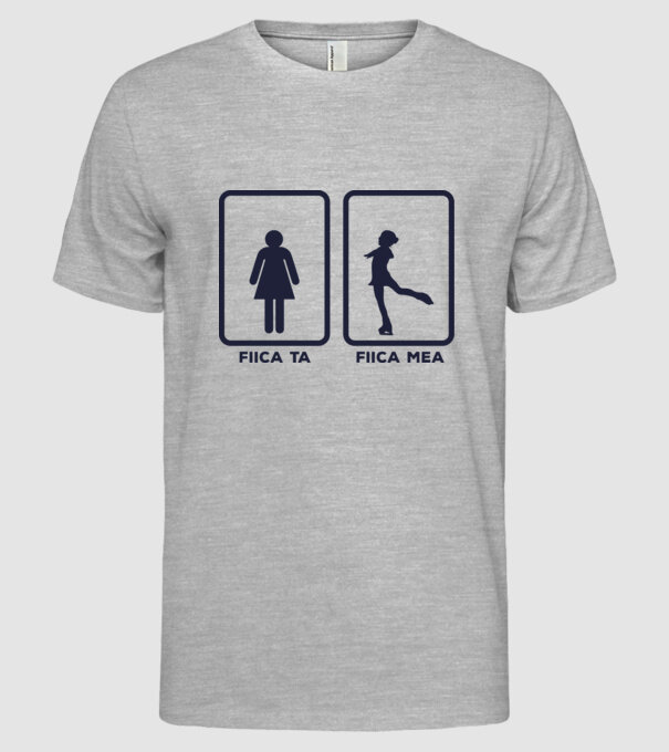 fiica ta - fiica mea model gri pe tricou