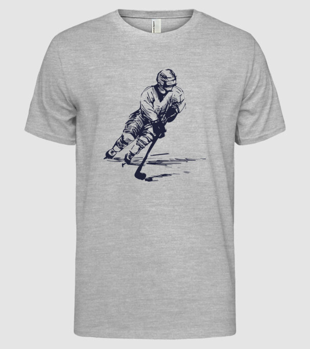 Hockey player model gri pe tricou
