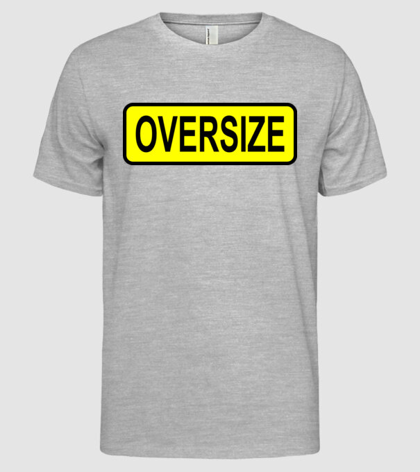 Oversize model gri pe tricou