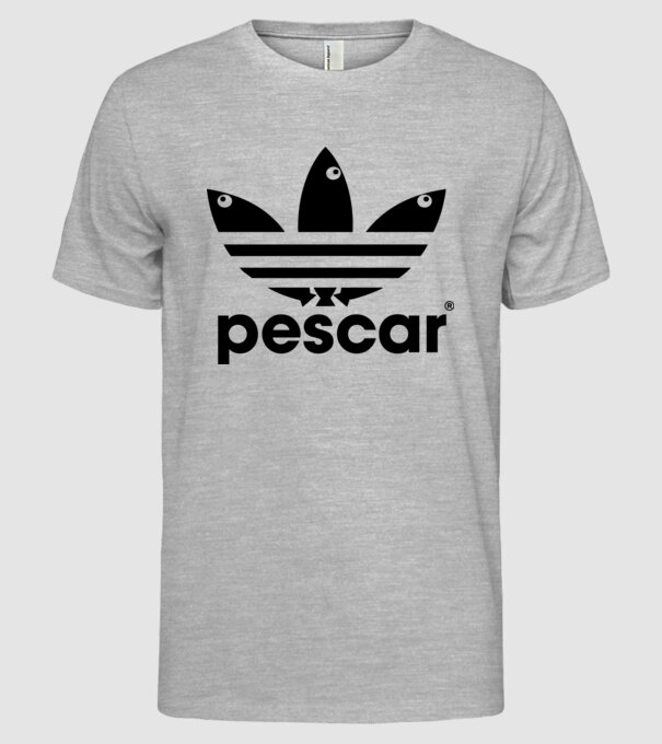 Pescar original model gri pe tricou