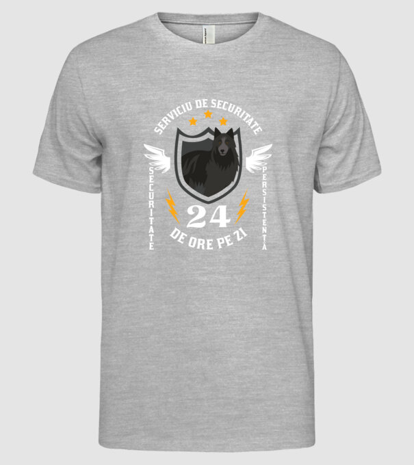 serviciu de securitate - securitate - persistență - 24 de ore pe zi model gri pe tricou