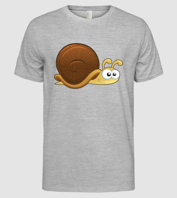 Snail model gri pe tricou