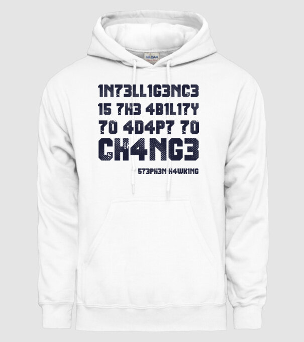 573PH3N H4WK1NG model alb pe tricou