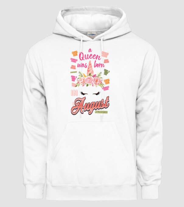 A queen was born in AUGUSZTUS model alb pe tricou