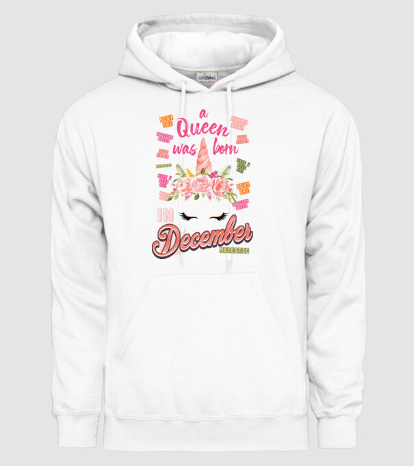 A queen was born in DECEMBER model alb pe tricou