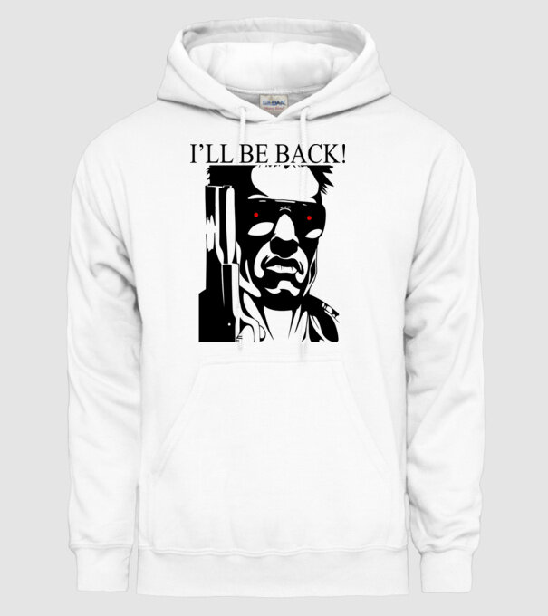 A Terminátor model alb pe tricou