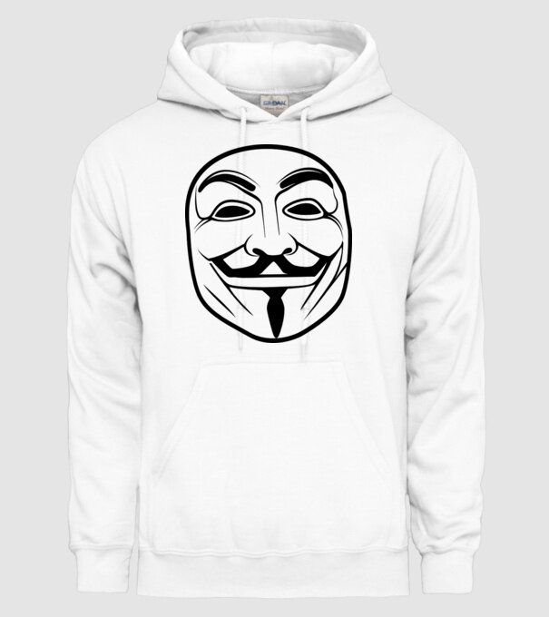 Anonymus model alb pe tricou