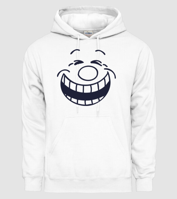 Funny Face Smiley model alb pe tricou
