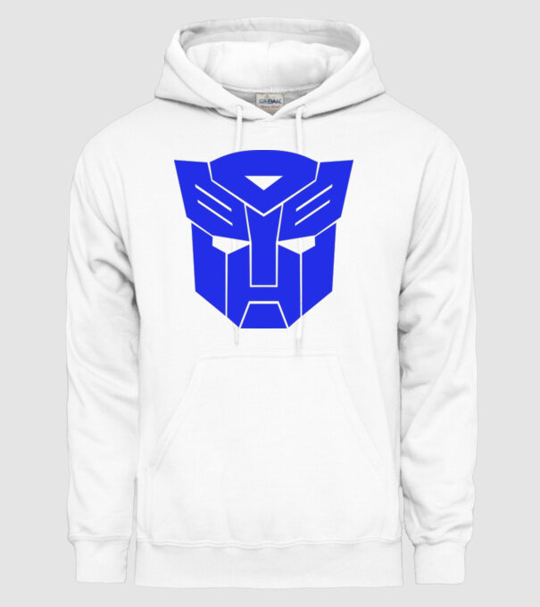 Autobot model alb pe tricou