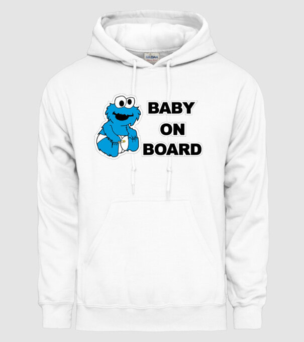 Baby Monster model alb pe tricou