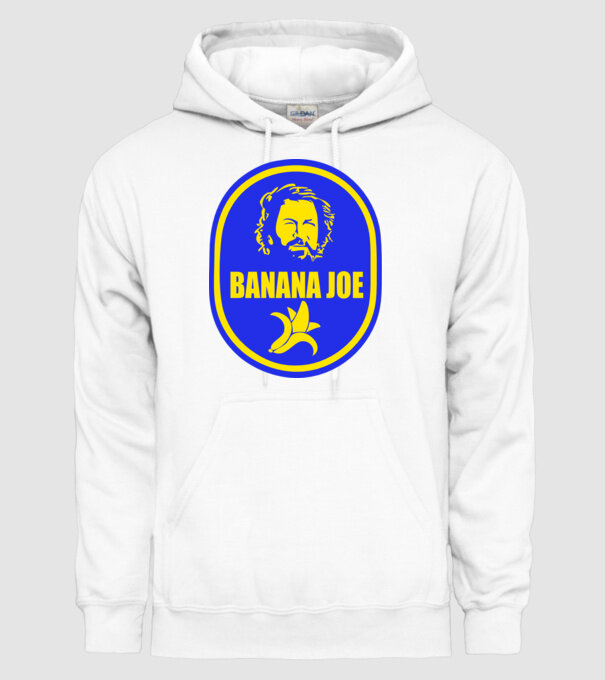 Banana Joe model alb pe tricou