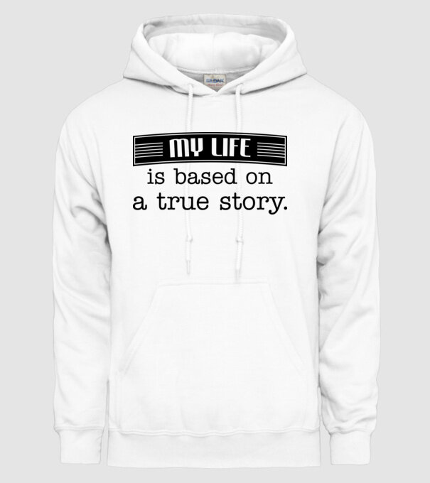 Based on true story. model alb pe tricou