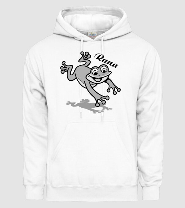 Frog model alb pe tricou
