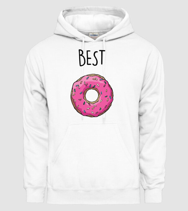 Best friends model alb pe tricou