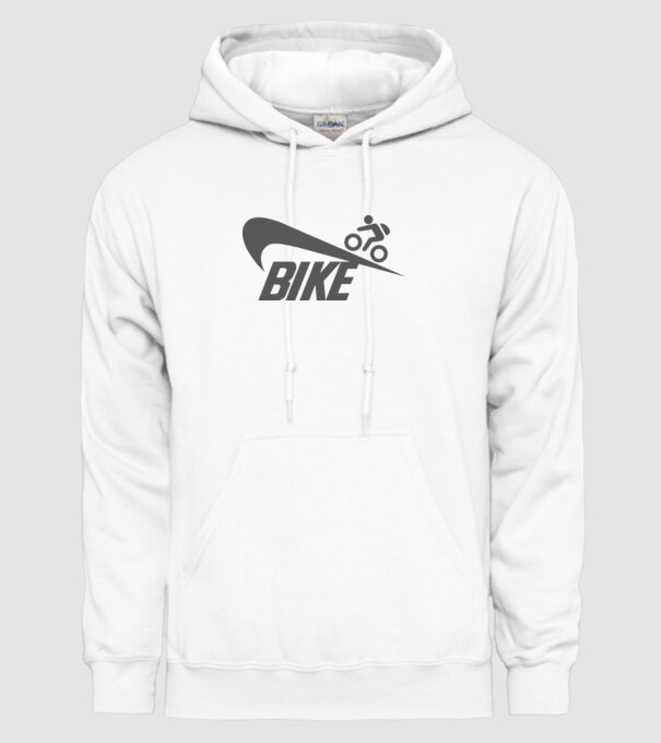 Bike logo model alb pe tricou
