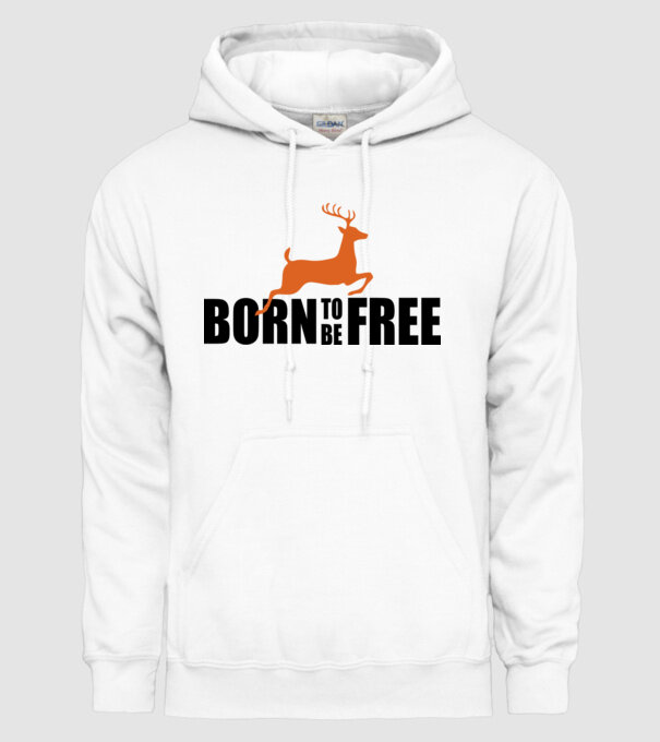 born to be freee model alb pe tricou