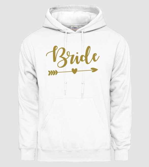 Bride model alb pe tricou