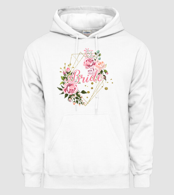 BRIDE roses floral model alb pe tricou