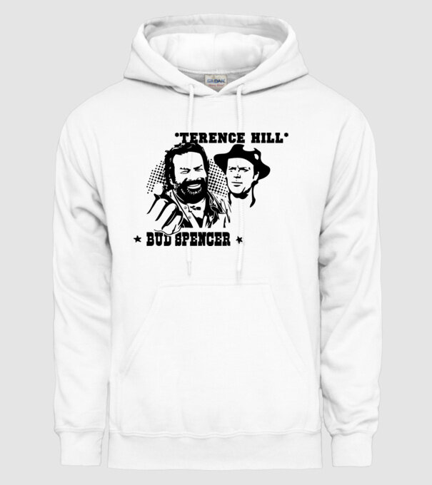 Bud Spencer Terence Hill model alb pe tricou