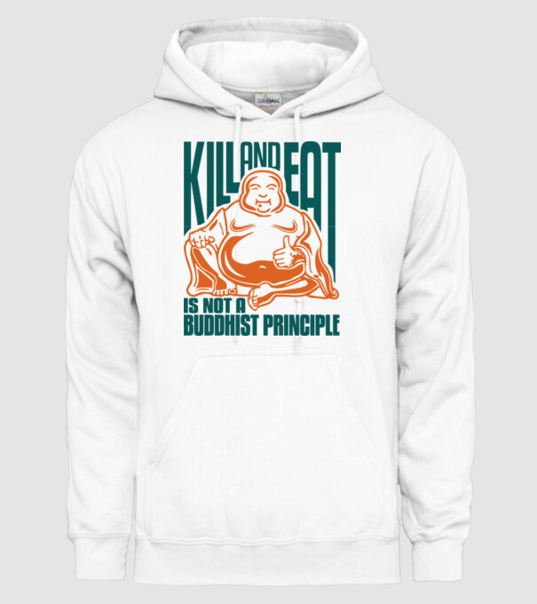buddhist principle model alb pe tricou