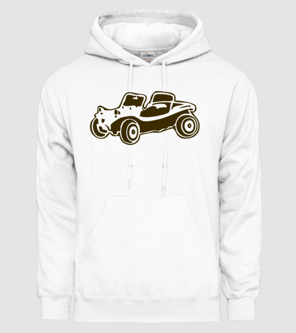 Buggy model alb pe tricou