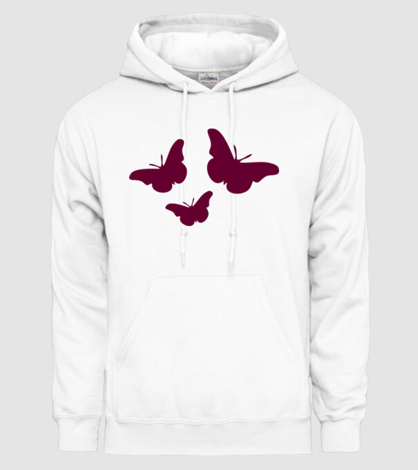 Butterflies model alb pe tricou