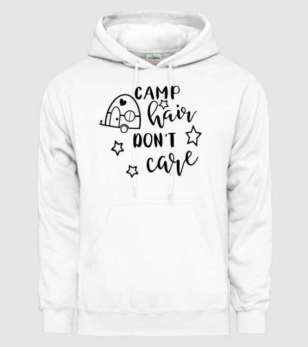 Camp hair trailer model alb pe tricou