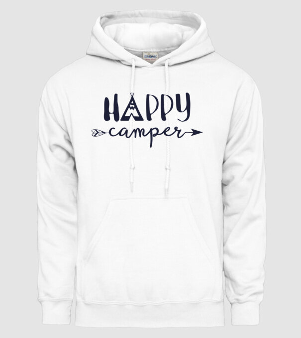 Camper tepee model alb pe tricou
