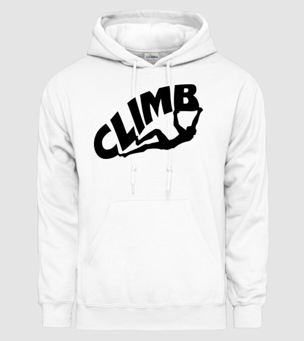 climb model alb pe tricou