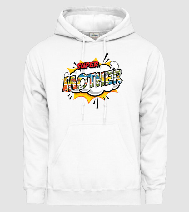 Comic Mother model alb pe tricou