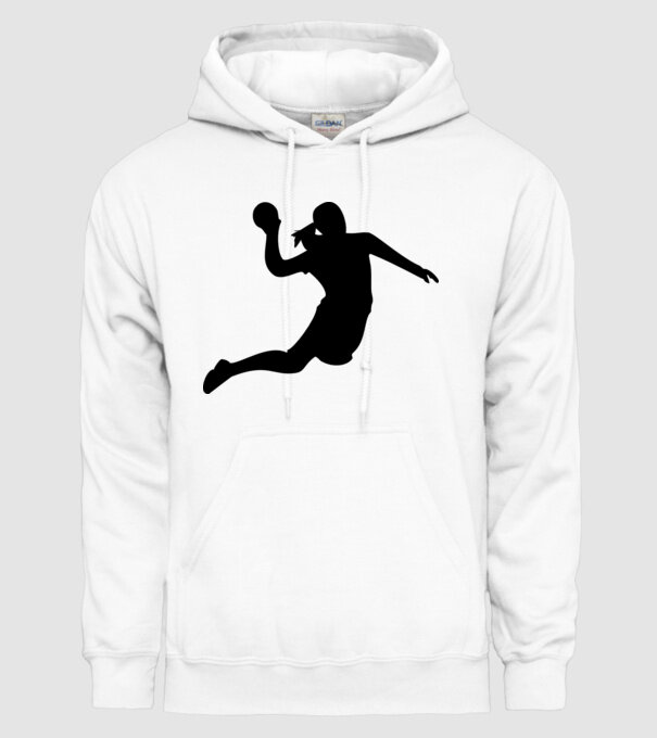 handbal fată model alb pe tricou