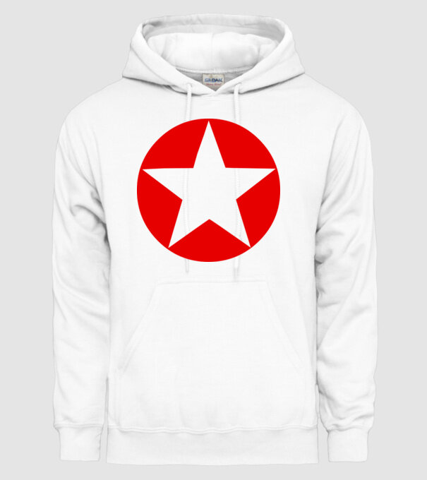 stea model alb pe tricou