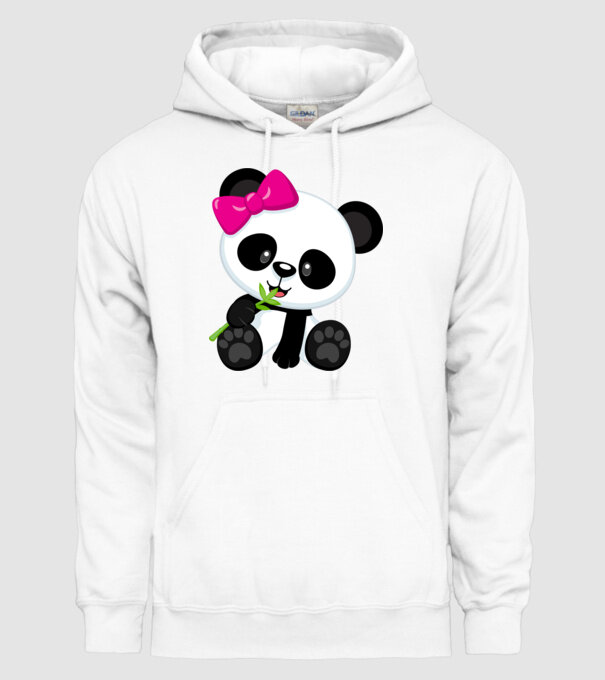 cute panda girl model alb pe tricou