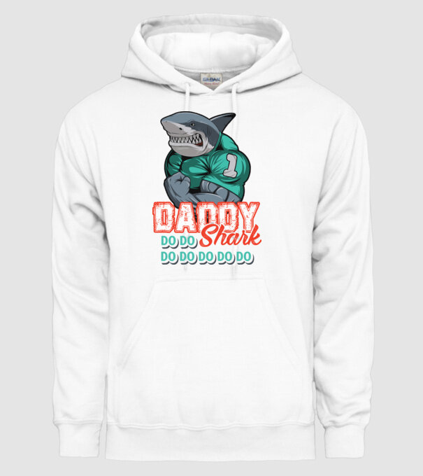Daddy Shark do do do do model alb pe tricou