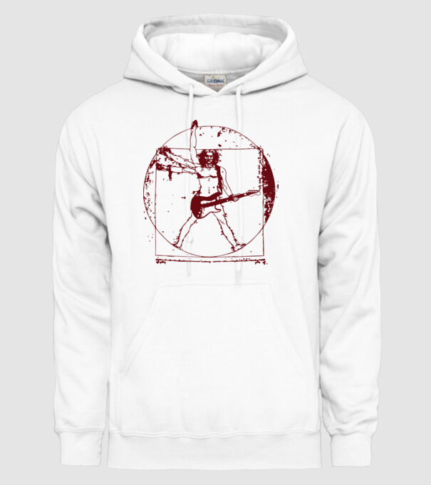 Davinci guitar model alb pe tricou