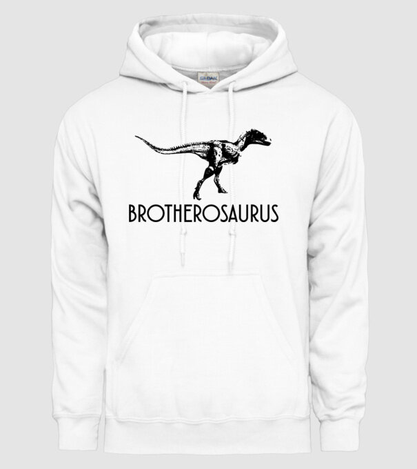 Familia de dinozauri Brotherosaurus model alb pe tricou