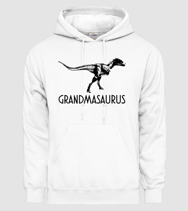 Familia de dinozauri Grandmasaurus model alb pe tricou