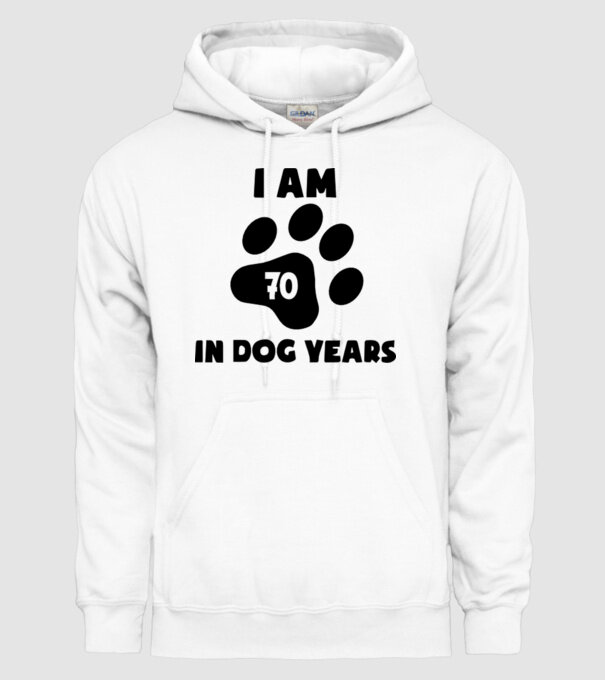 Dog year - 70 model alb pe tricou