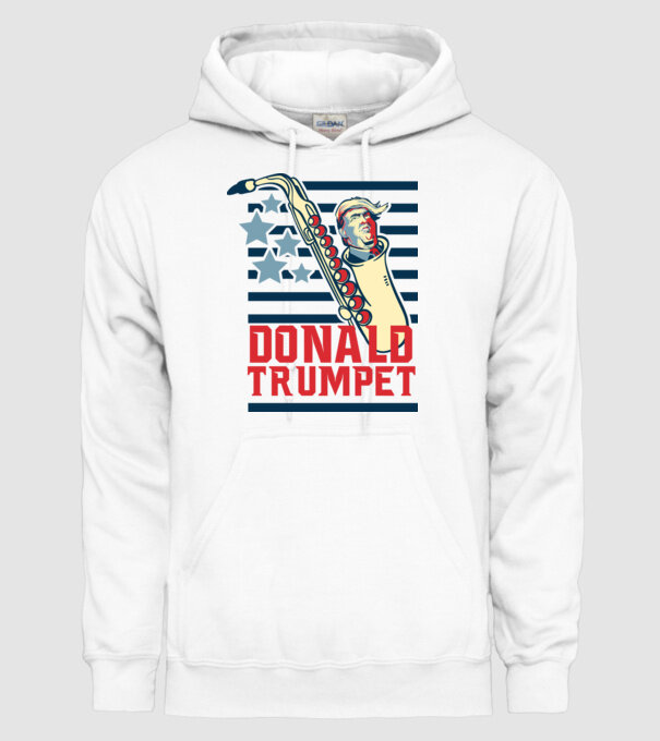 donald trumpet yoh model alb pe tricou