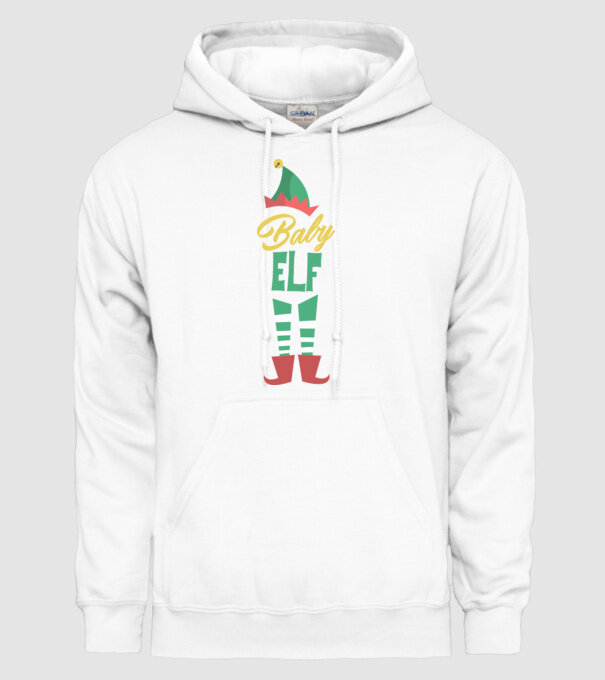 Elf family baby model alb pe tricou